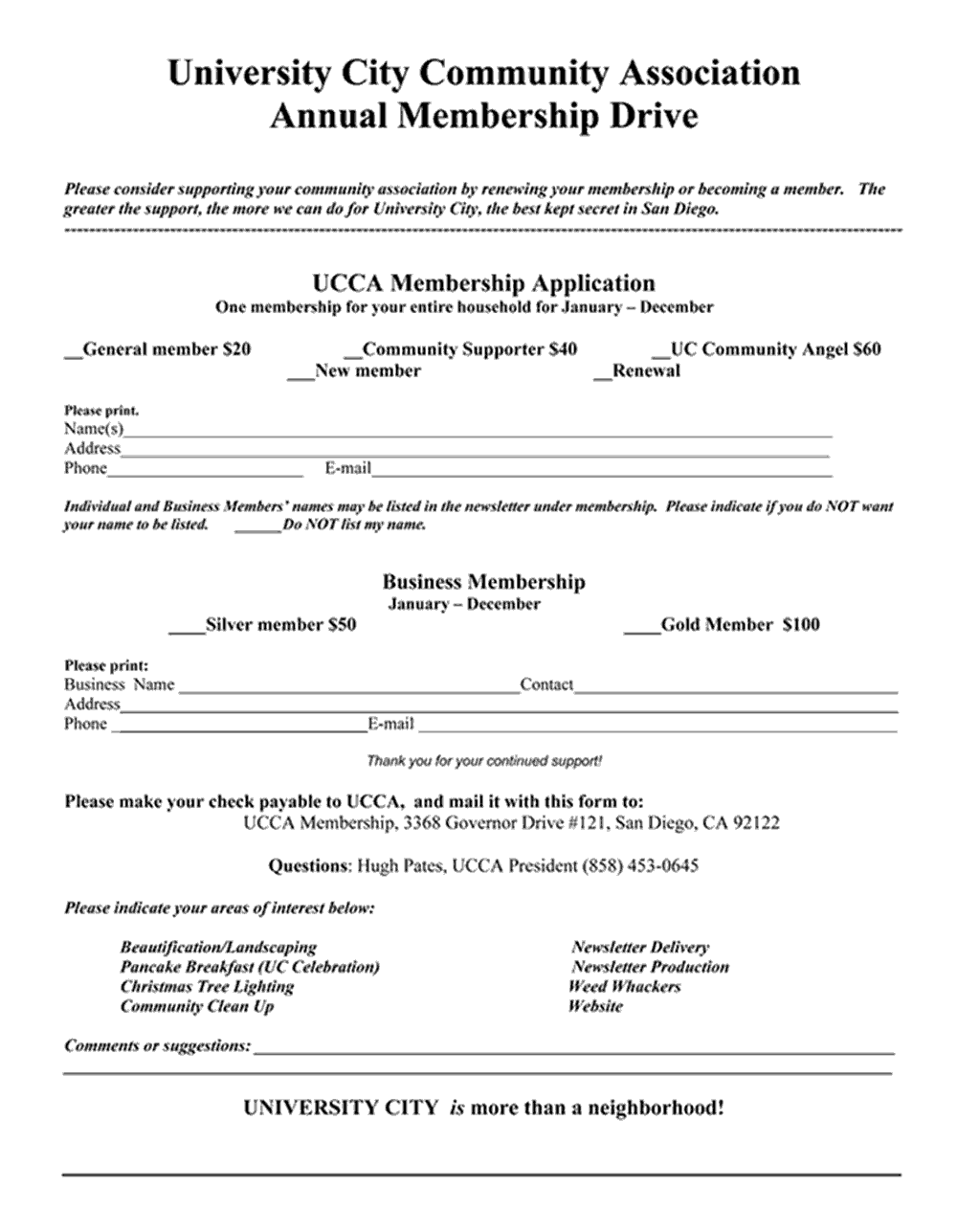UCCA membership application